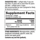 Vitamin A Nutrition Facts - NeoLife Vitamin Shop