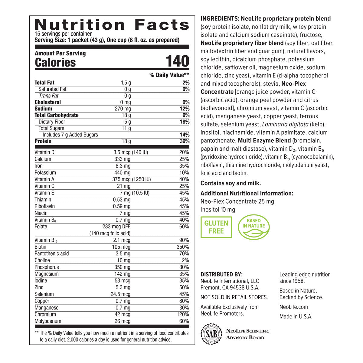 NeoLifeShake Rich Chocolate - Delicious Meal Replacement