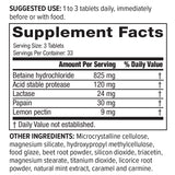 Beta-Gest Digestive Aid Nutrition Facts - NeoLife Vitamin Shop