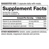 Chelated Cal-Mag with 400 IU vitamin D Nutrition Facts - NeoLife Vitamin Shop